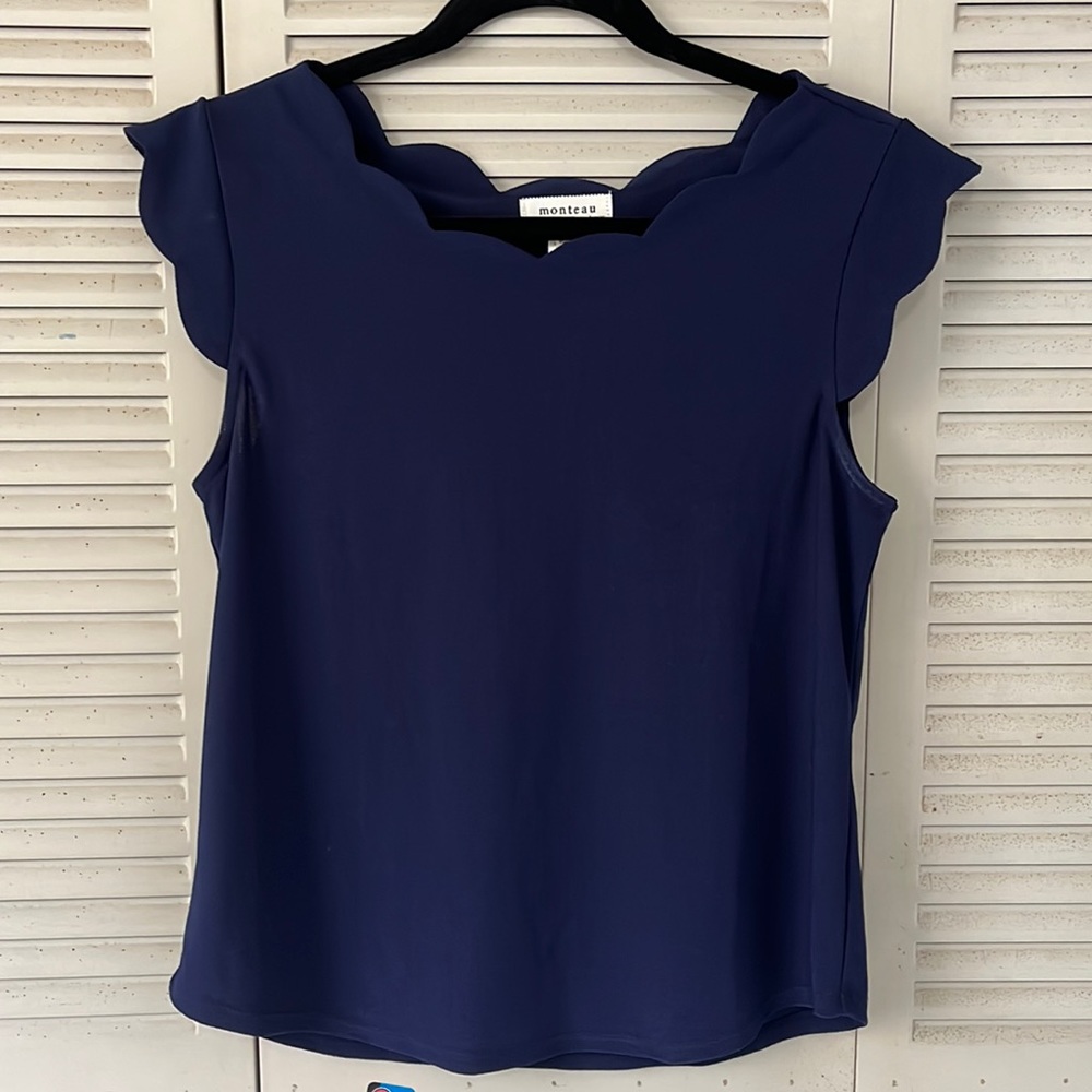 Navy Blue Monteau Blouse, Size M